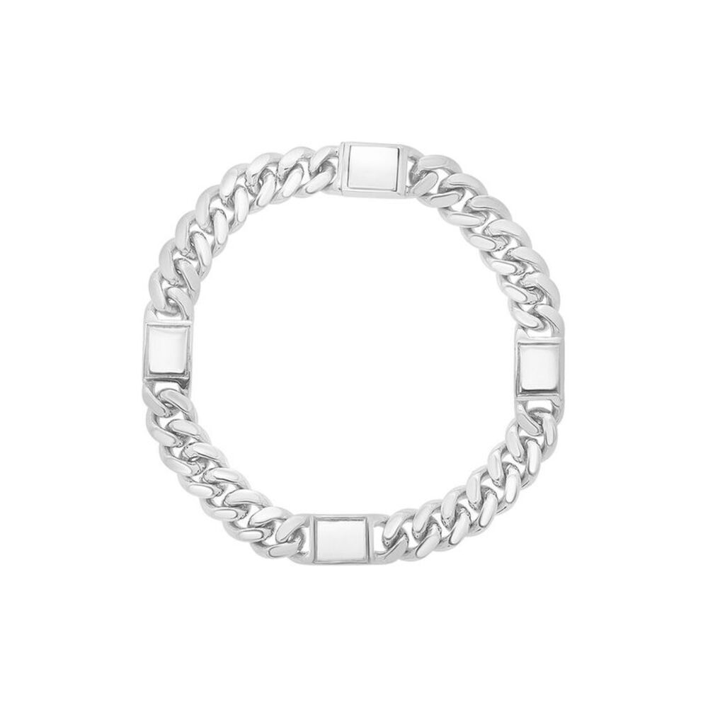 Italian Silver Fancy Chain Bracelet